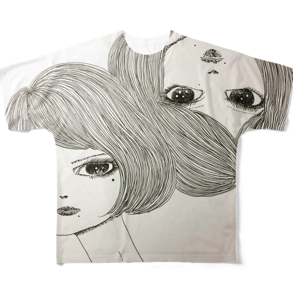 Rena Tsukiji - illustration goodsの相対ガールズ All-Over Print T-Shirt