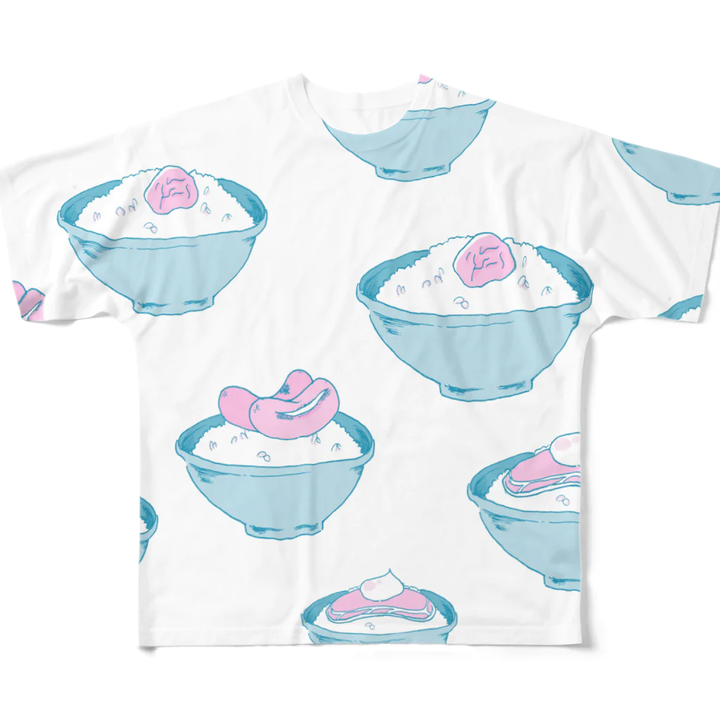 bochaのフリーランスの人のお昼ご飯 All-Over Print T-Shirt