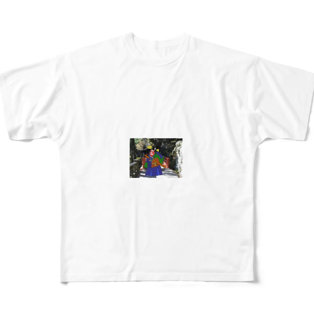 junsen　純仙　じゅんせんのJUNSEN（純仙）侍と風景 All-Over Print T-Shirt