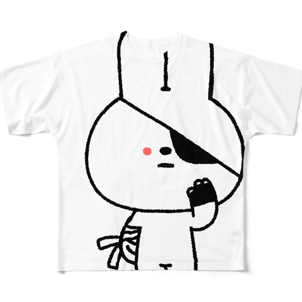 こつｗのおみせの量産うさぎ 中二病 フルグラフィックTシャツ