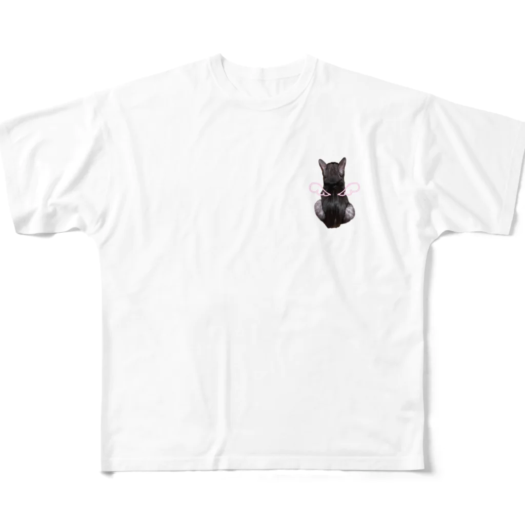 nya nya*の天使のバックショットねこ All-Over Print T-Shirt