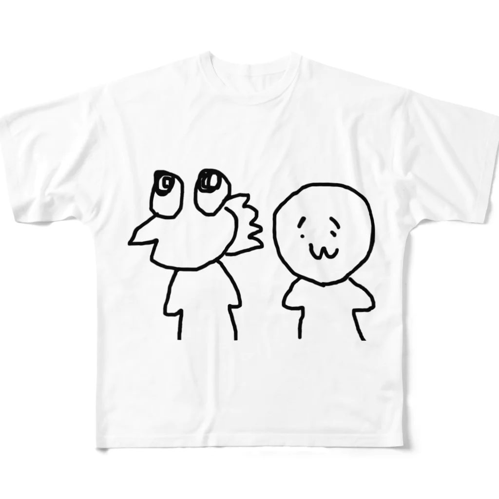 (^p^)あうあうおんなのこのやきうとげんじゅうみん All-Over Print T-Shirt