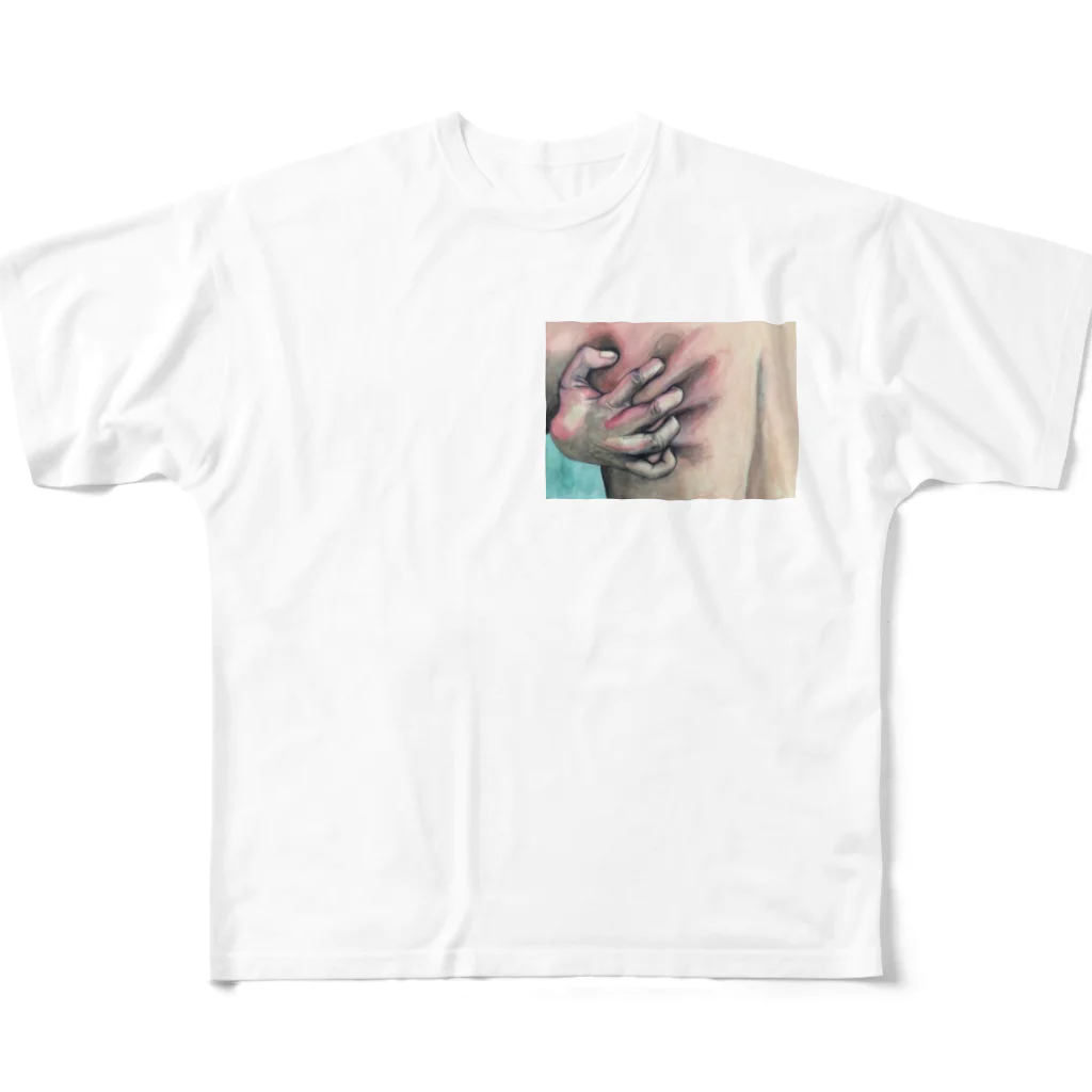 h.sのむぎゅ All-Over Print T-Shirt