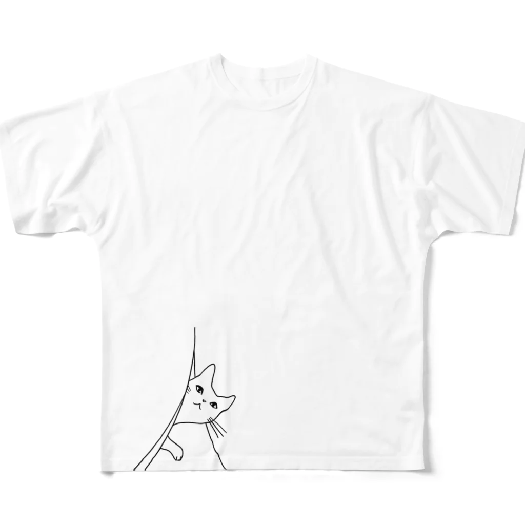 ﾃﾞｻﾞｲﾝｽﾀｼﾞｵ_ﾆｸｷｭｰのCHIRARI フルグラフィックTシャツ