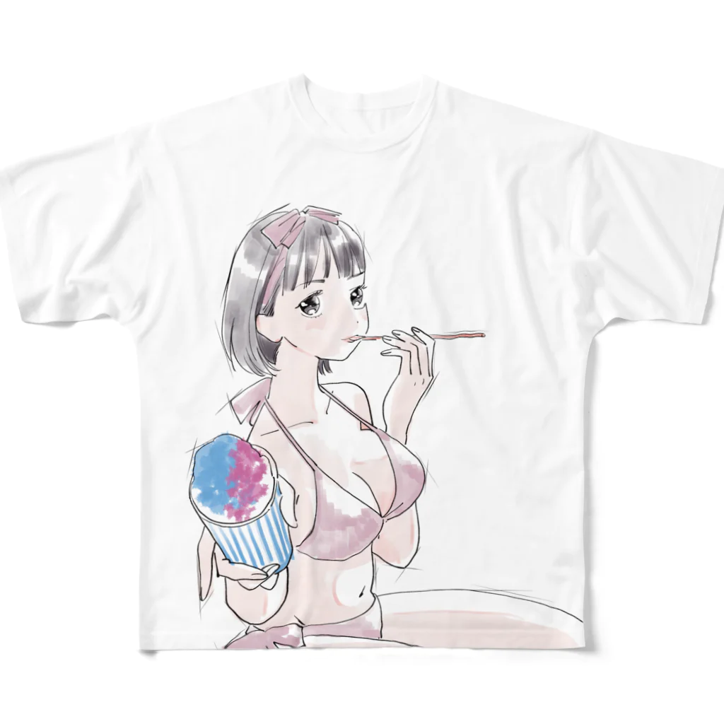 ぱんぴ学園購買部の棚橋桃音 All-Over Print T-Shirt