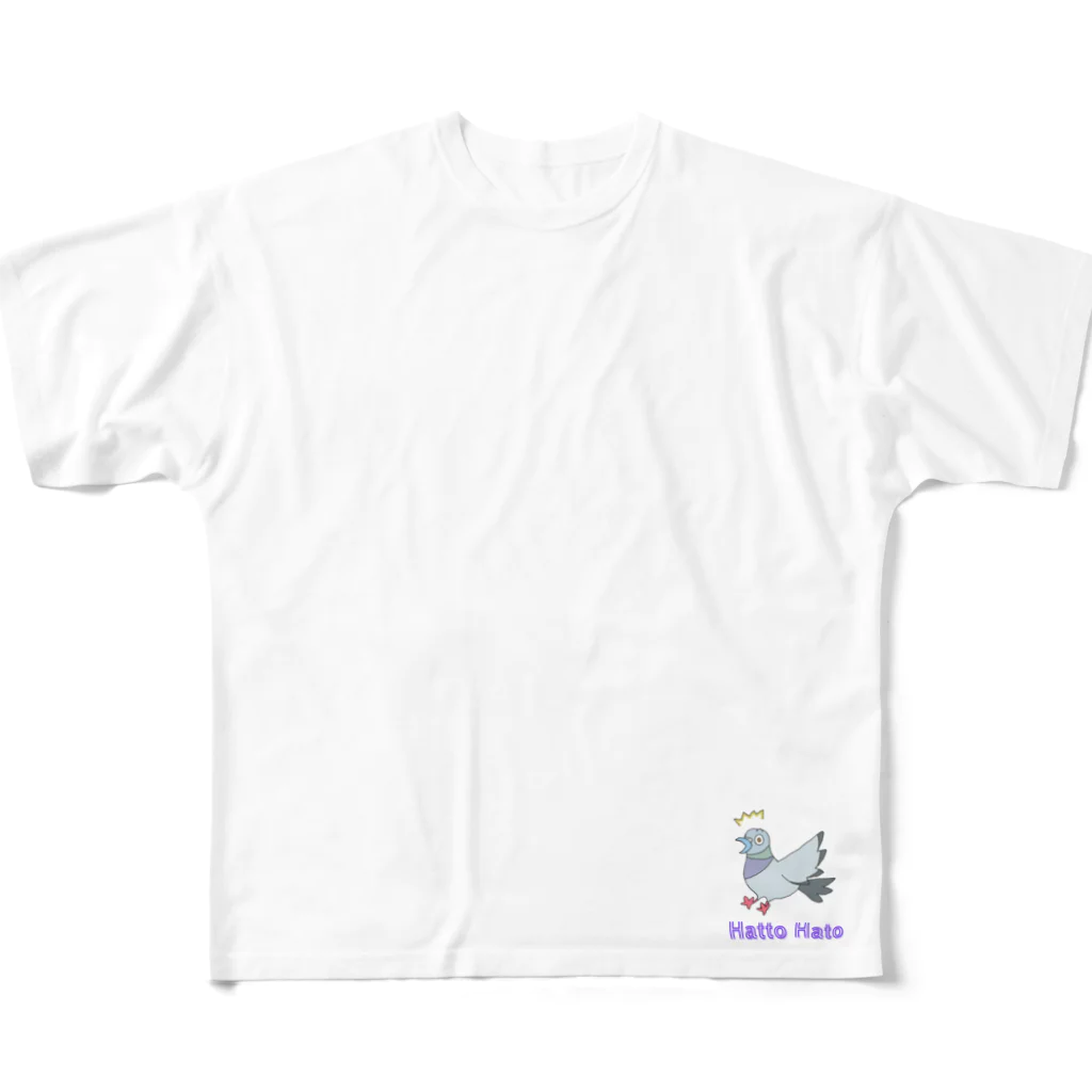 しいたけくらぶのハッと、ハト All-Over Print T-Shirt