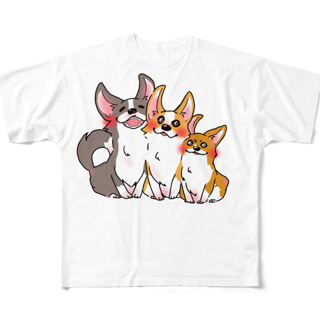 蒼い家の3こぎ フルグラフィックTシャツ