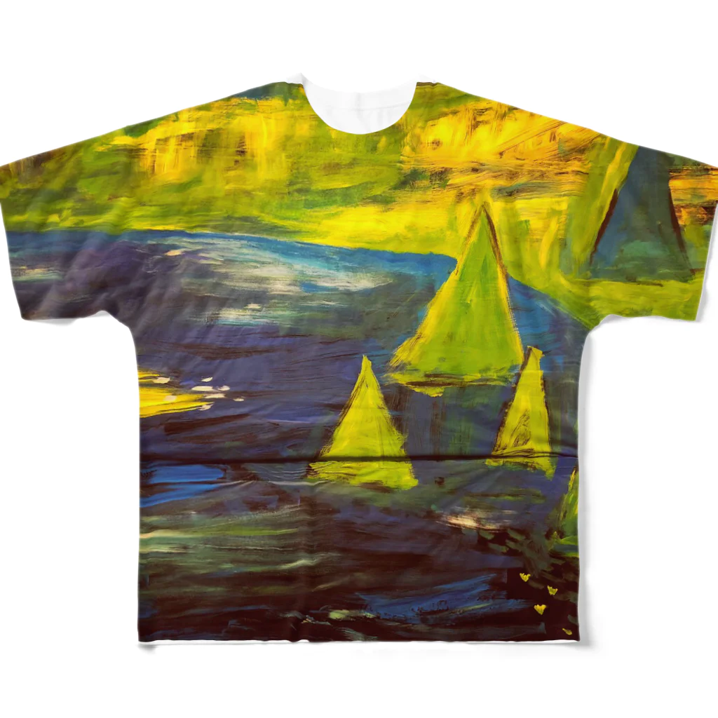 savaのSankaku  tree2 All-Over Print T-Shirt