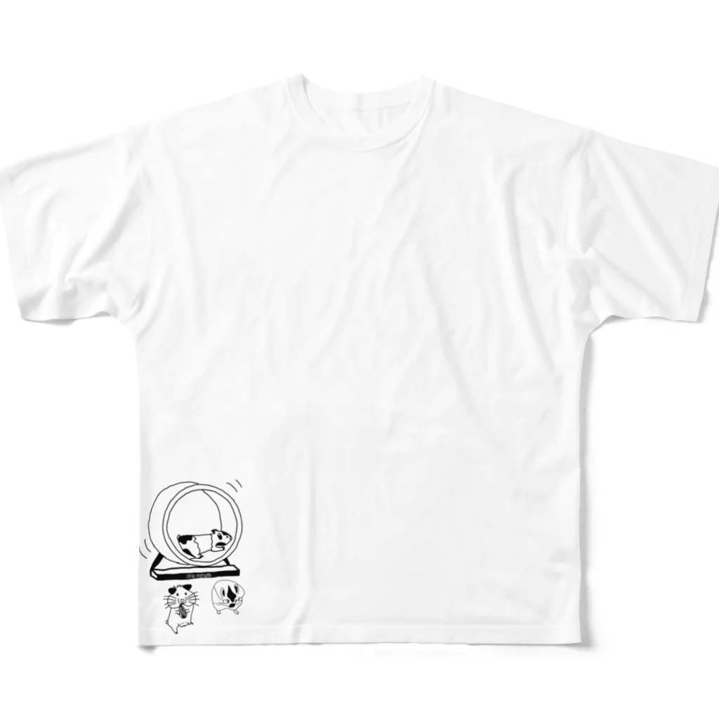 one minute shopの1分×3ハムスター All-Over Print T-Shirt