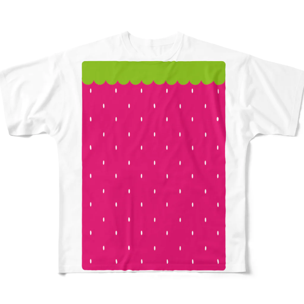 tsubamecafeのいちごちゃん All-Over Print T-Shirt