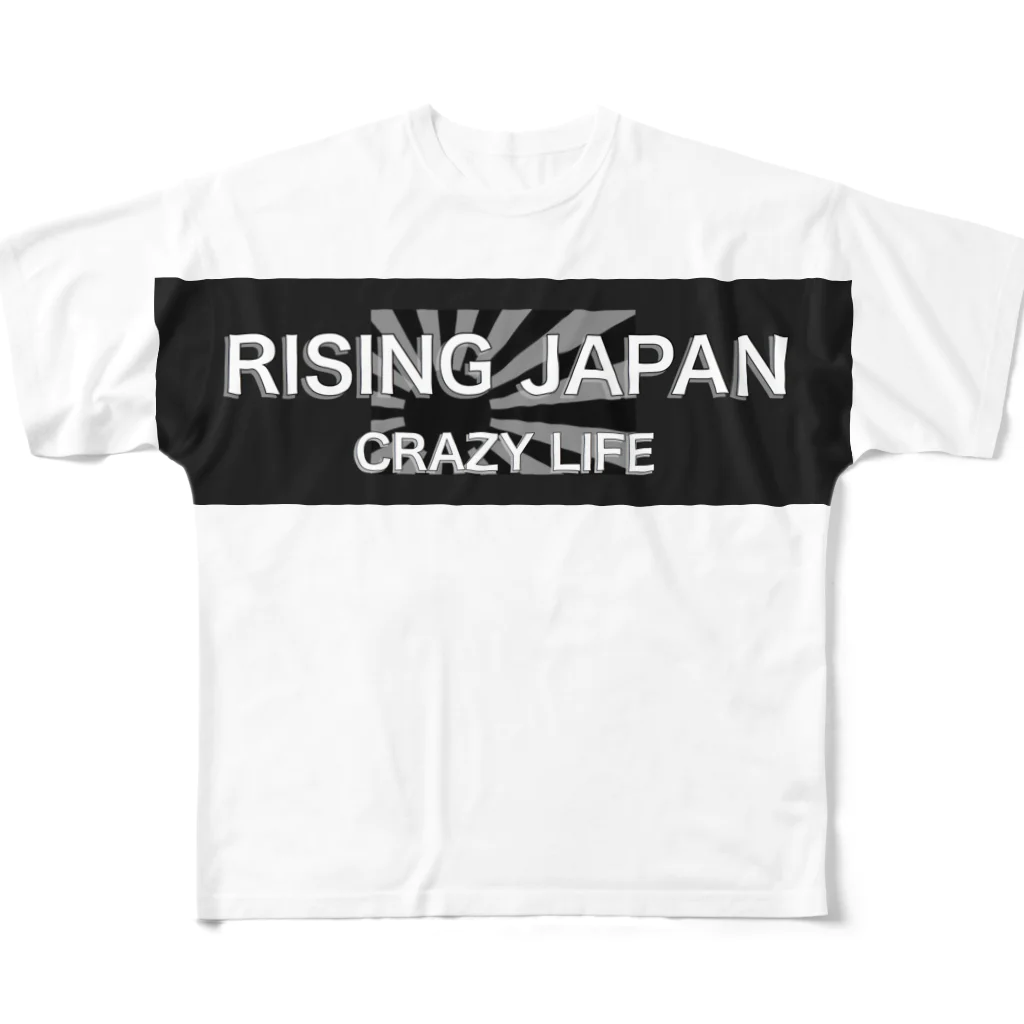 RISING JAPANのBLACK RISING SUN G フルグラフィックTシャツ