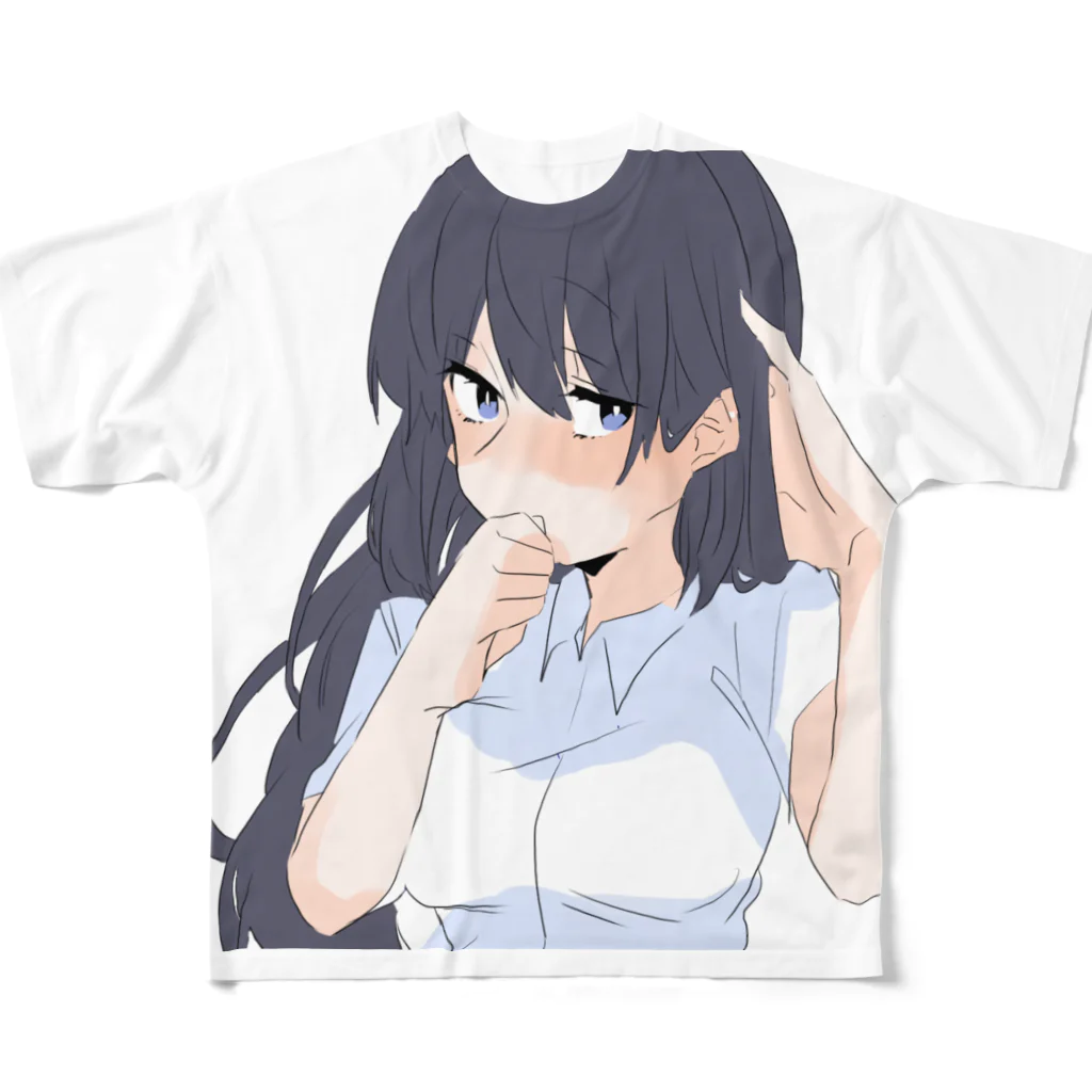ぱんぴ学園購買部の森見里空夢 All-Over Print T-Shirt