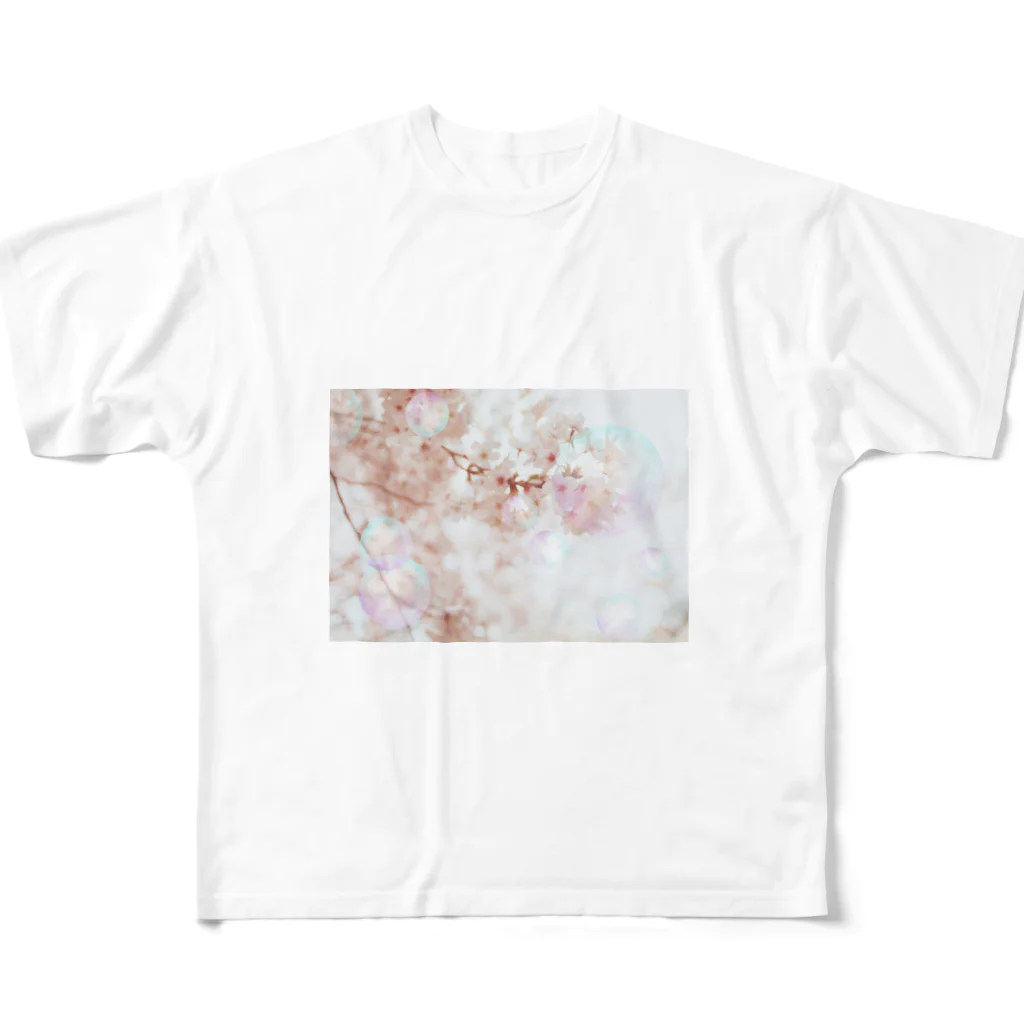 天地の宮～あめつちのみや～の桜舞う フルグラフィックTシャツ