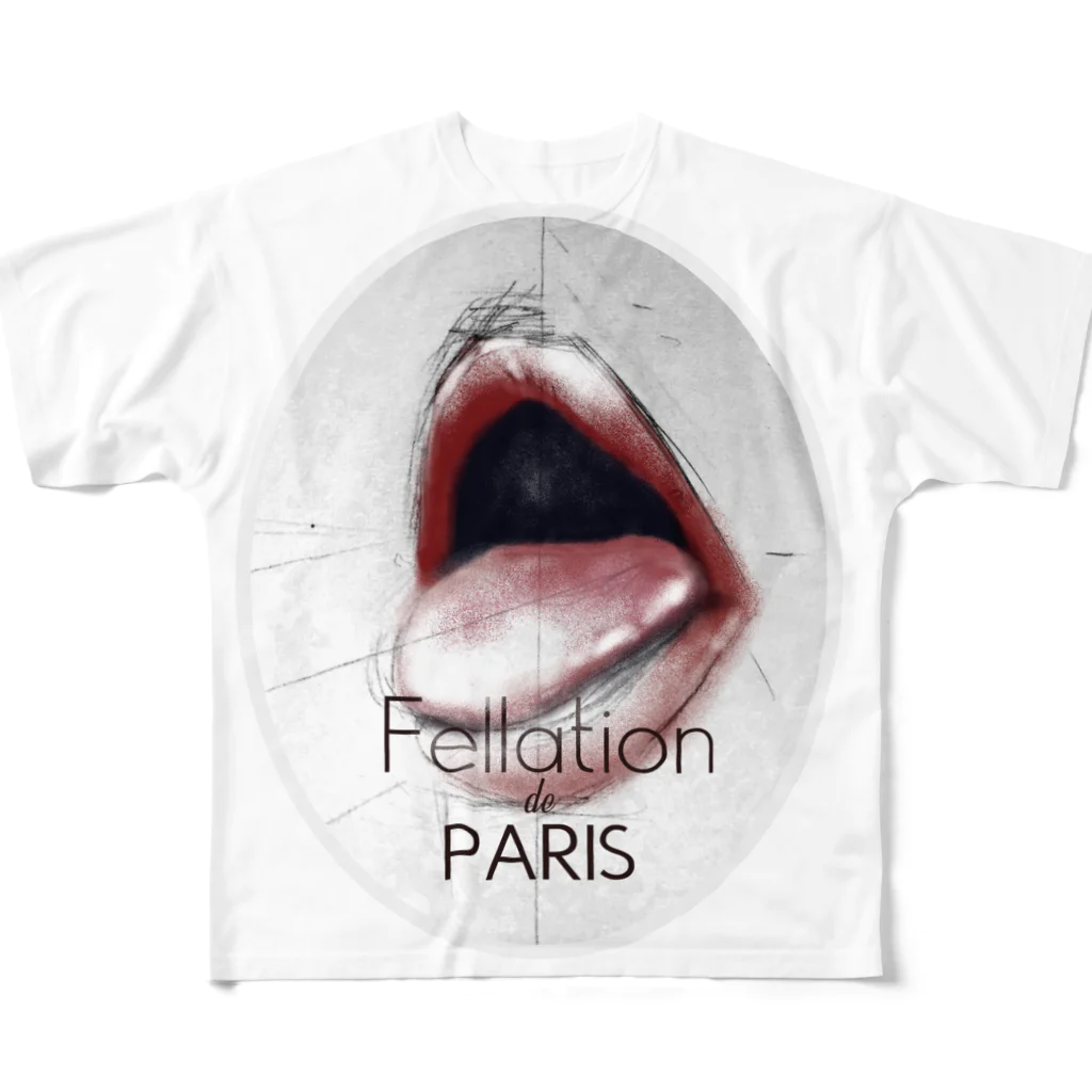 Monsieur DのFellation de Paris フルグラフィックTシャツ