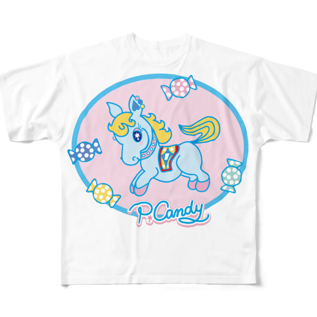 ponygolandのP.candy(ピーキャンディー） All-Over Print T-Shirt