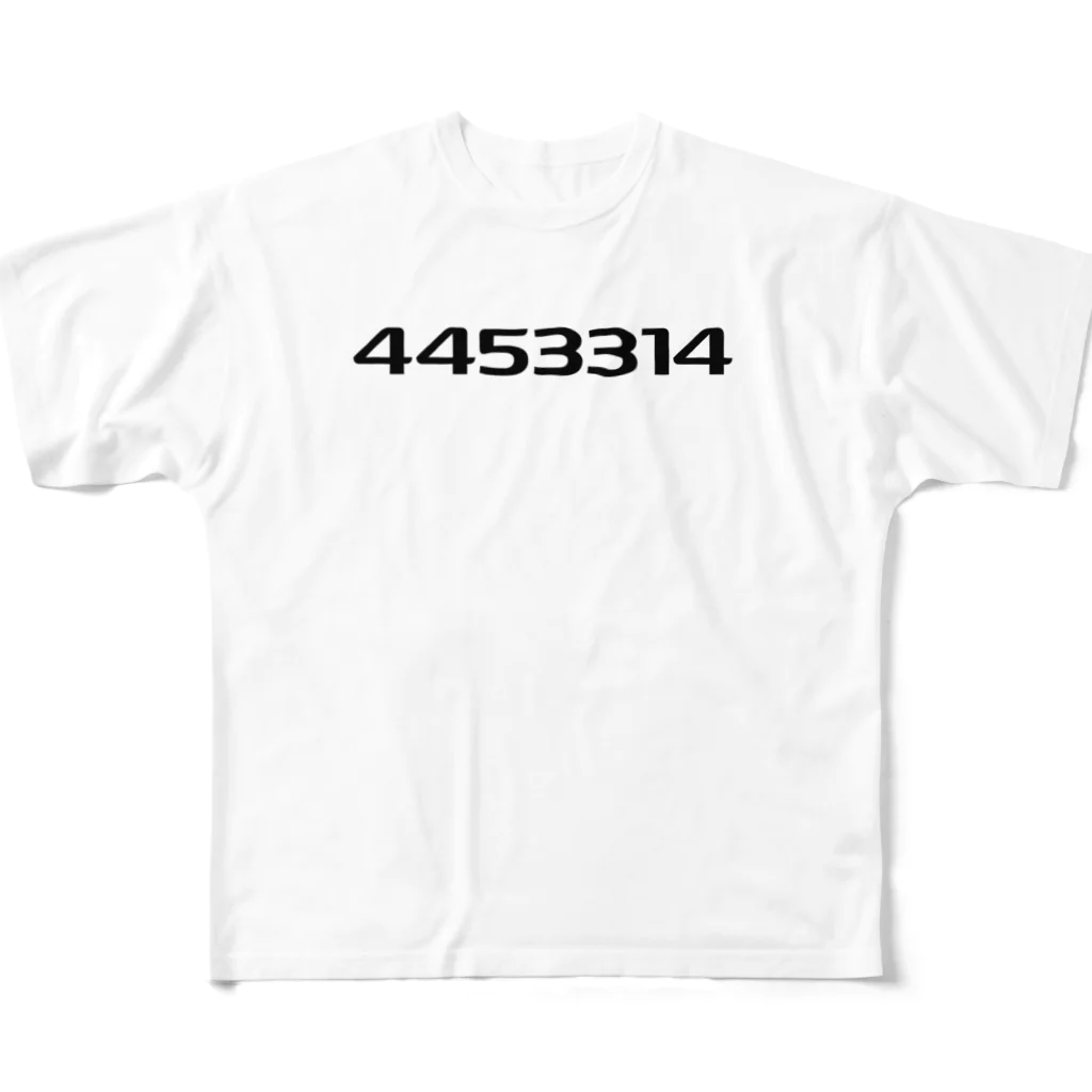 3.141592の4453314 フルグラフィックTシャツ