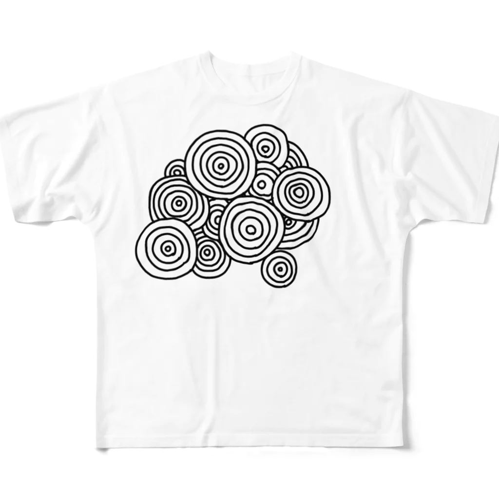 晴田書店のぐるぐる All-Over Print T-Shirt