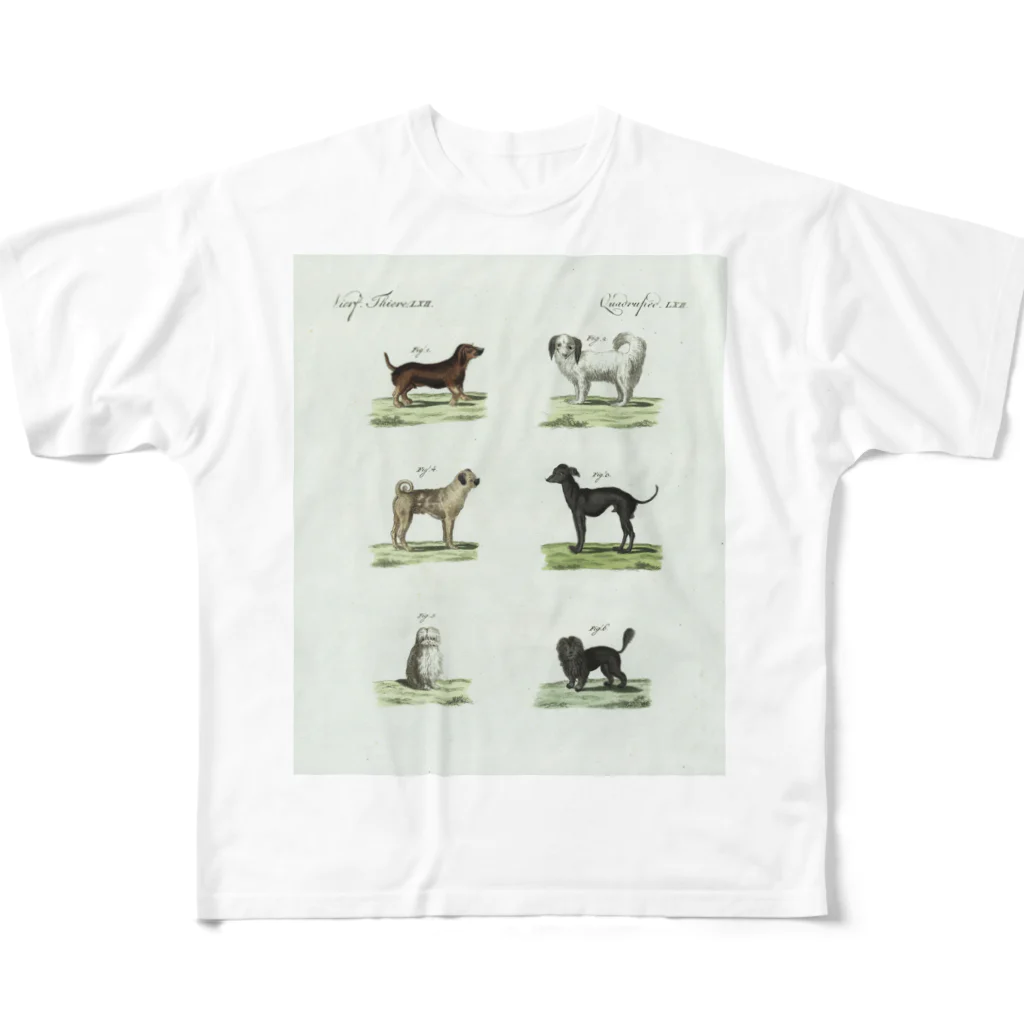 J. Jeffery Print Galleryの1802年ドイツの犬たち All-Over Print T-Shirt