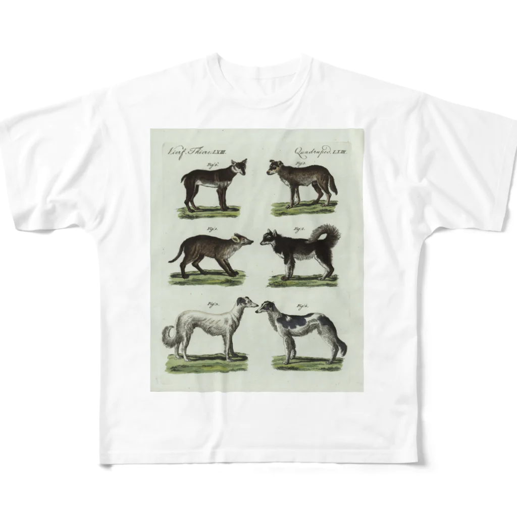 J. Jeffery Print Galleryの1802年ドイツの犬たち All-Over Print T-Shirt