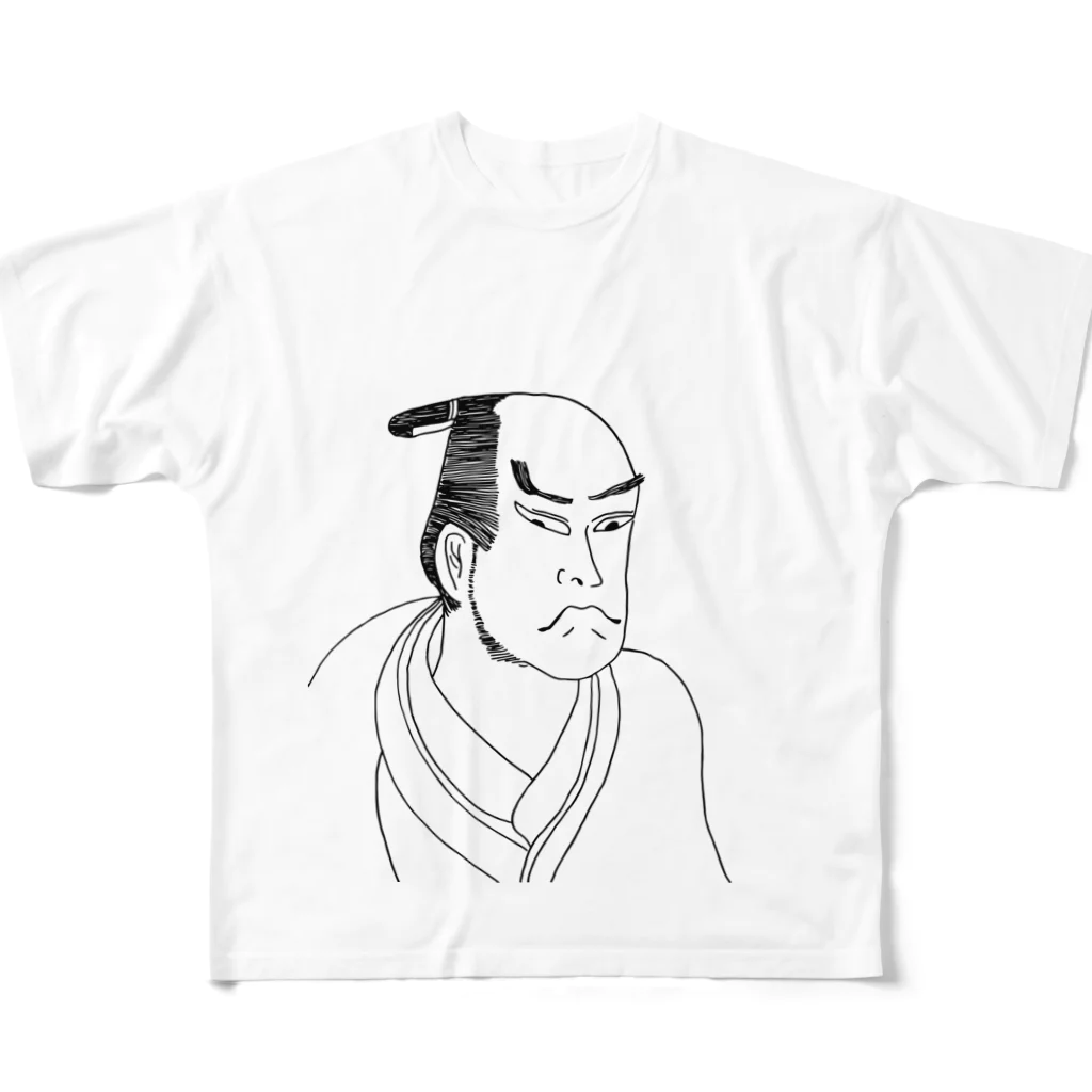 junsen　純仙　じゅんせんのJUNSEN（純仙）江戸侍　九重十吉３５８A All-Over Print T-Shirt