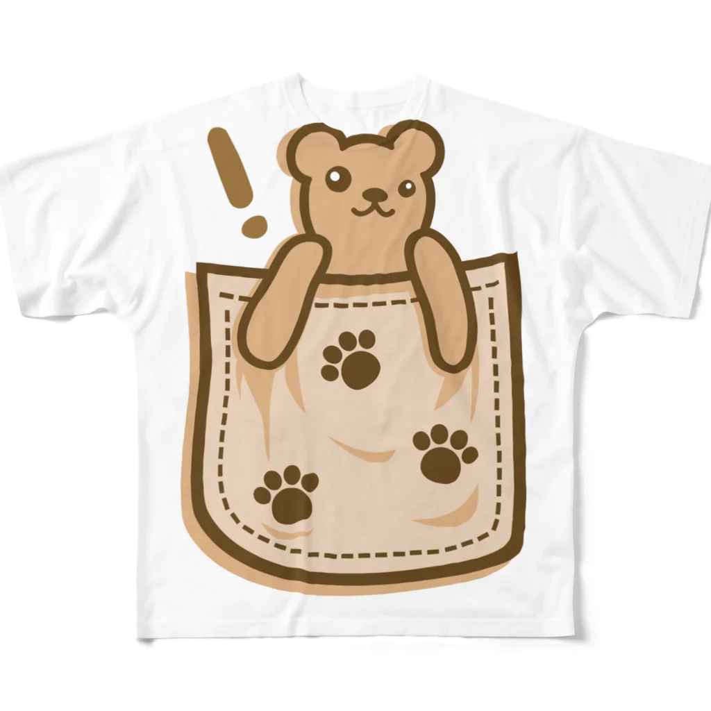 AURA_HYSTERICAのBear_in_the_Pocket フルグラフィックTシャツ