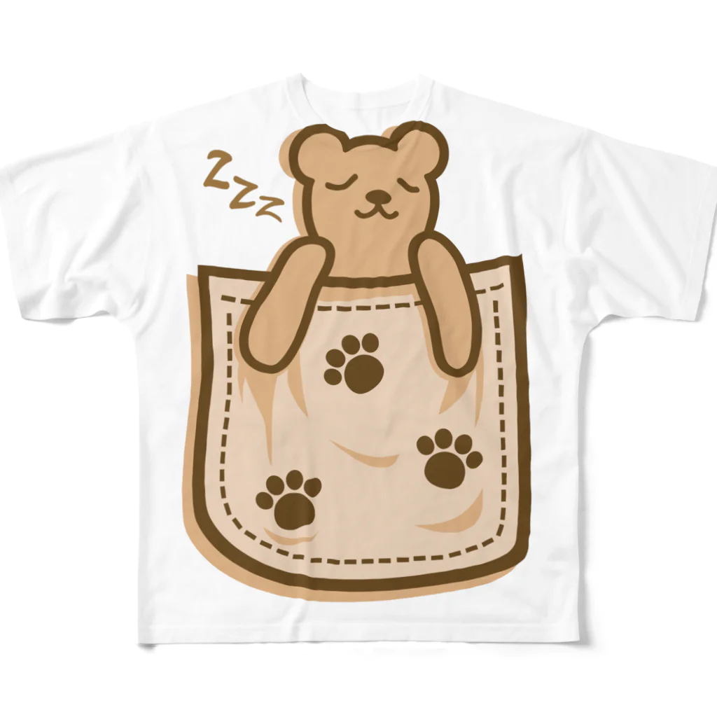 AURA_HYSTERICAのBear_in_the_Pocket フルグラフィックTシャツ