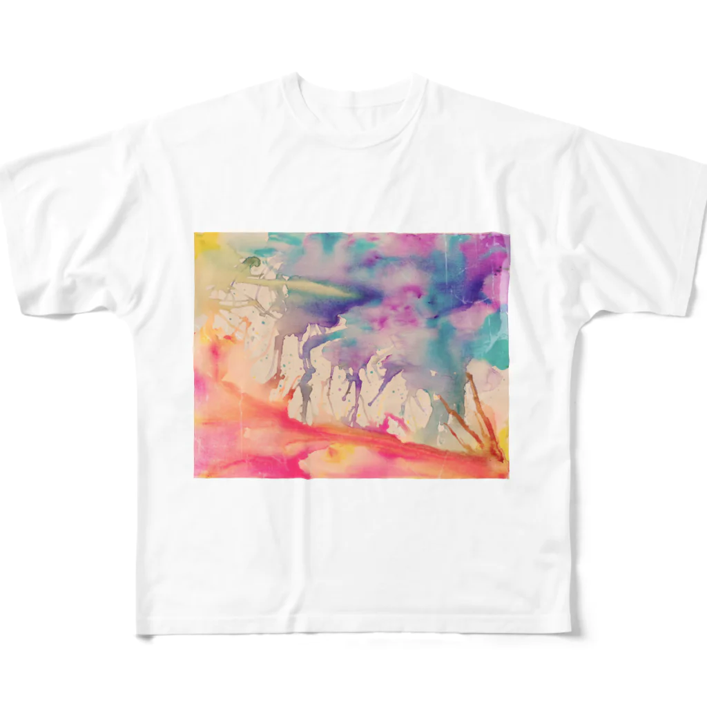 love8peace；Musicのアクリルアートクラシック All-Over Print T-Shirt