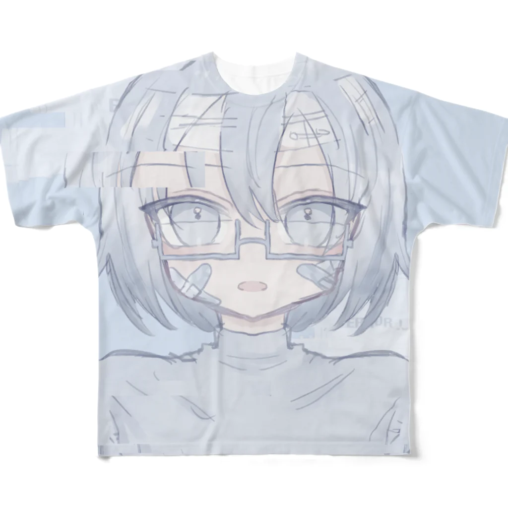 あくむ病院の眼鏡 フルグラフィックTシャツ