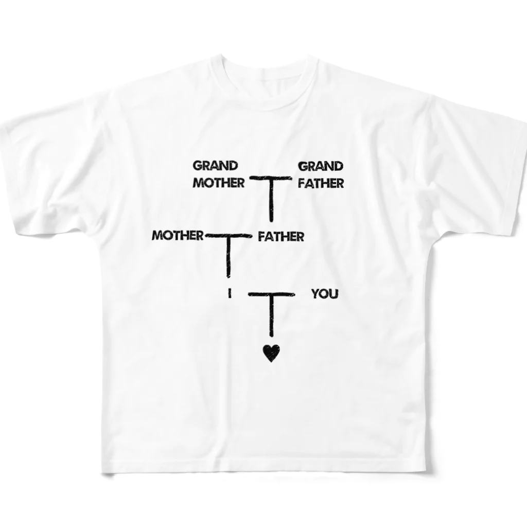 なにかのおみせのI♡You All-Over Print T-Shirt