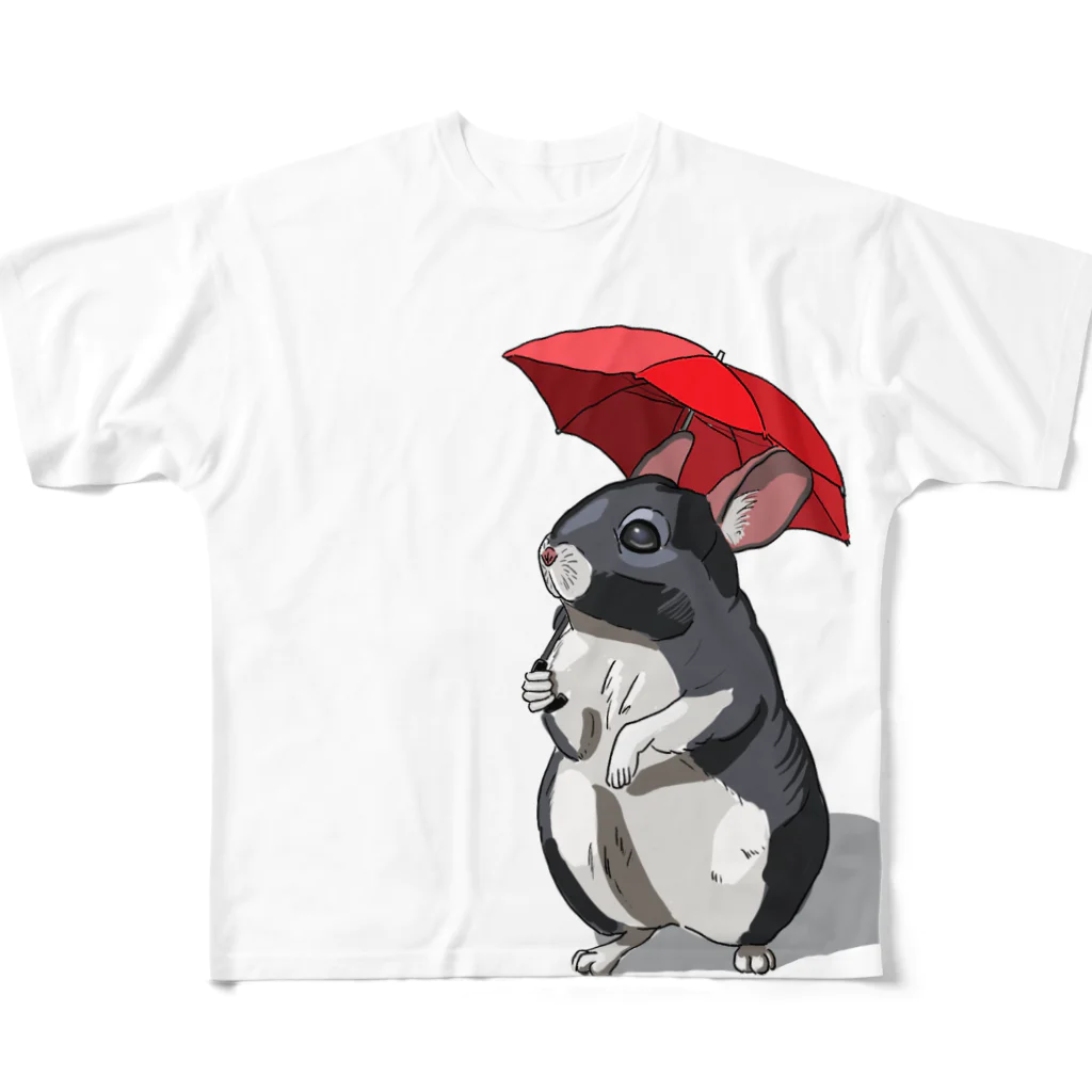 Pica.pica屋の雨の日チンチラ All-Over Print T-Shirt