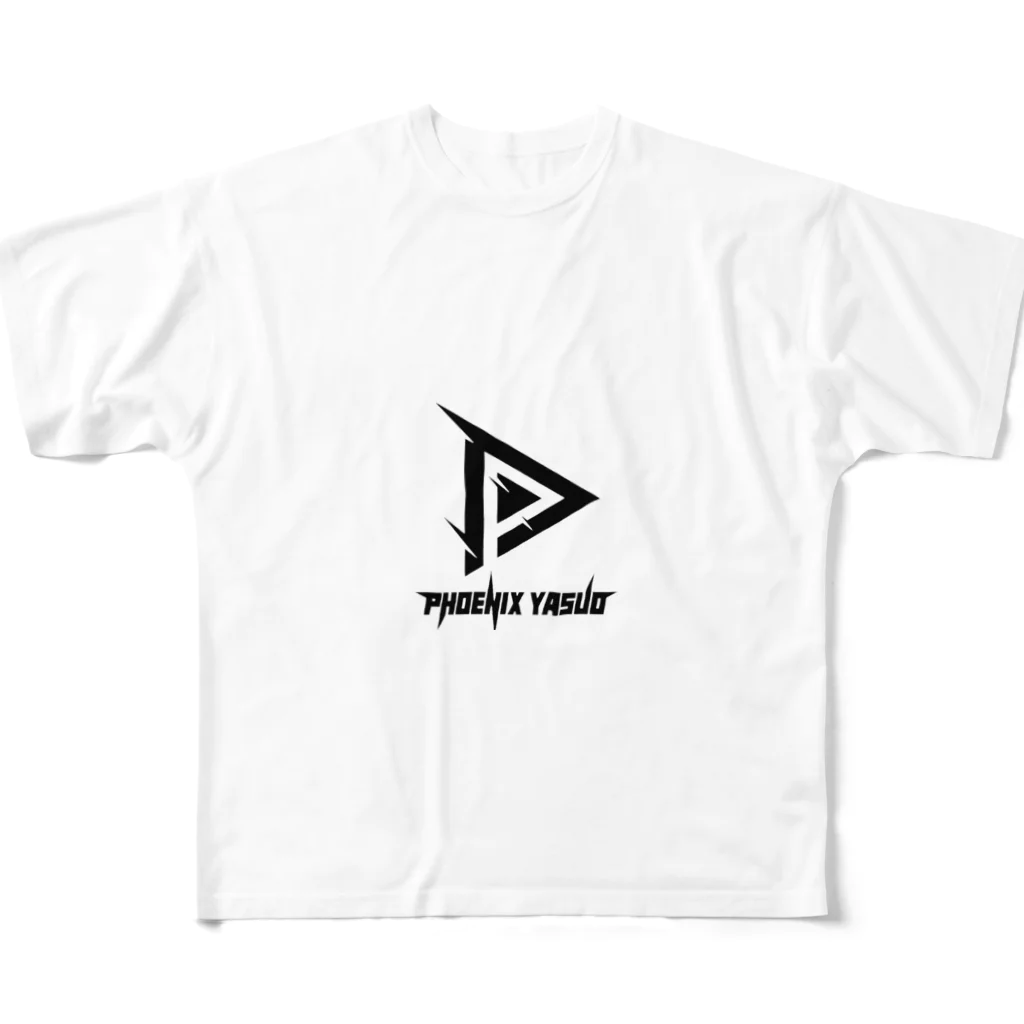 ふぇにっくすやすおのPhoenixYasuo Black フルグラフィックTシャツ