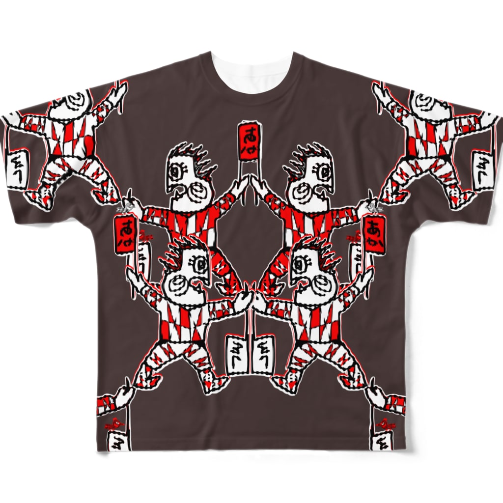 カニホイップの紅白朗 All-Over Print T-Shirt