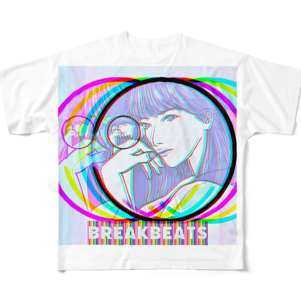 Logic RockStar のBREAKBEATS フルグラフィックTシャツ