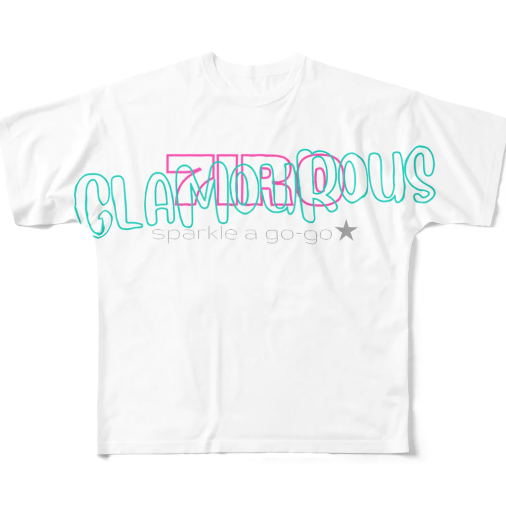 7IRO GLAMOUROUSの7IRO GLAMOUROUSフルグラフィックTシャツ All-Over Print T-Shirt