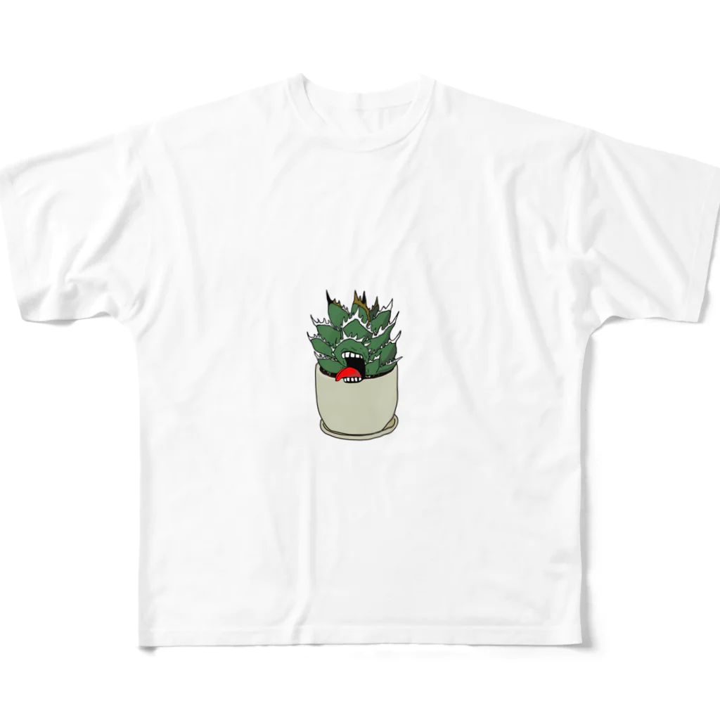 Yoko.Ryu_plants(ヨコリュー)のYoko.Ryu_plants_公式グッズ(鉢入り文字なし) フルグラフィックTシャツ