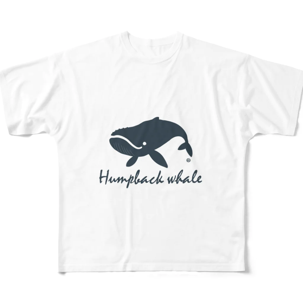 Atelier Pomme verte のHumpback whale22 All-Over Print T-Shirt