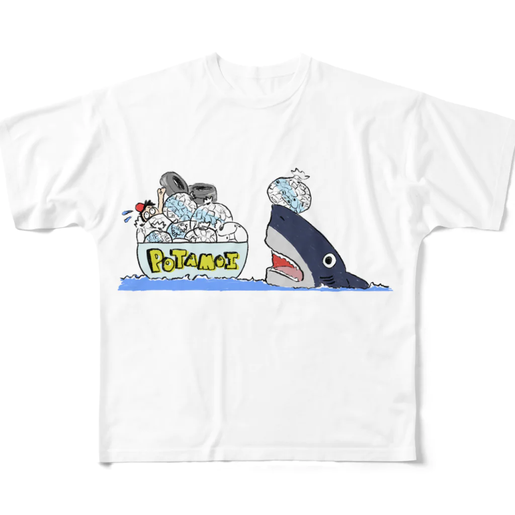 POTAMOI.officialの海洋生態系安全維持条約 フルグラフィックTシャツ