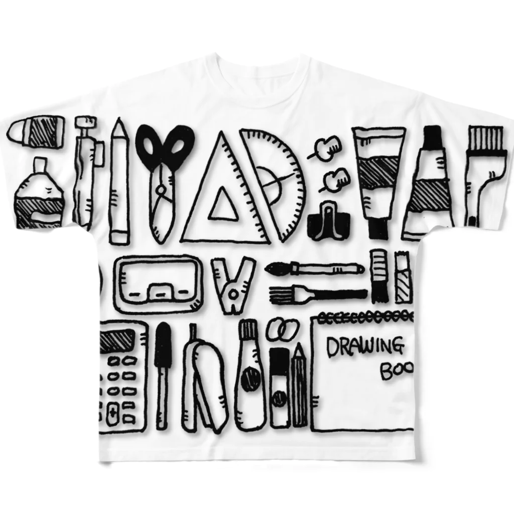 Nhat markのStationery etc. フルグラフィックTシャツ