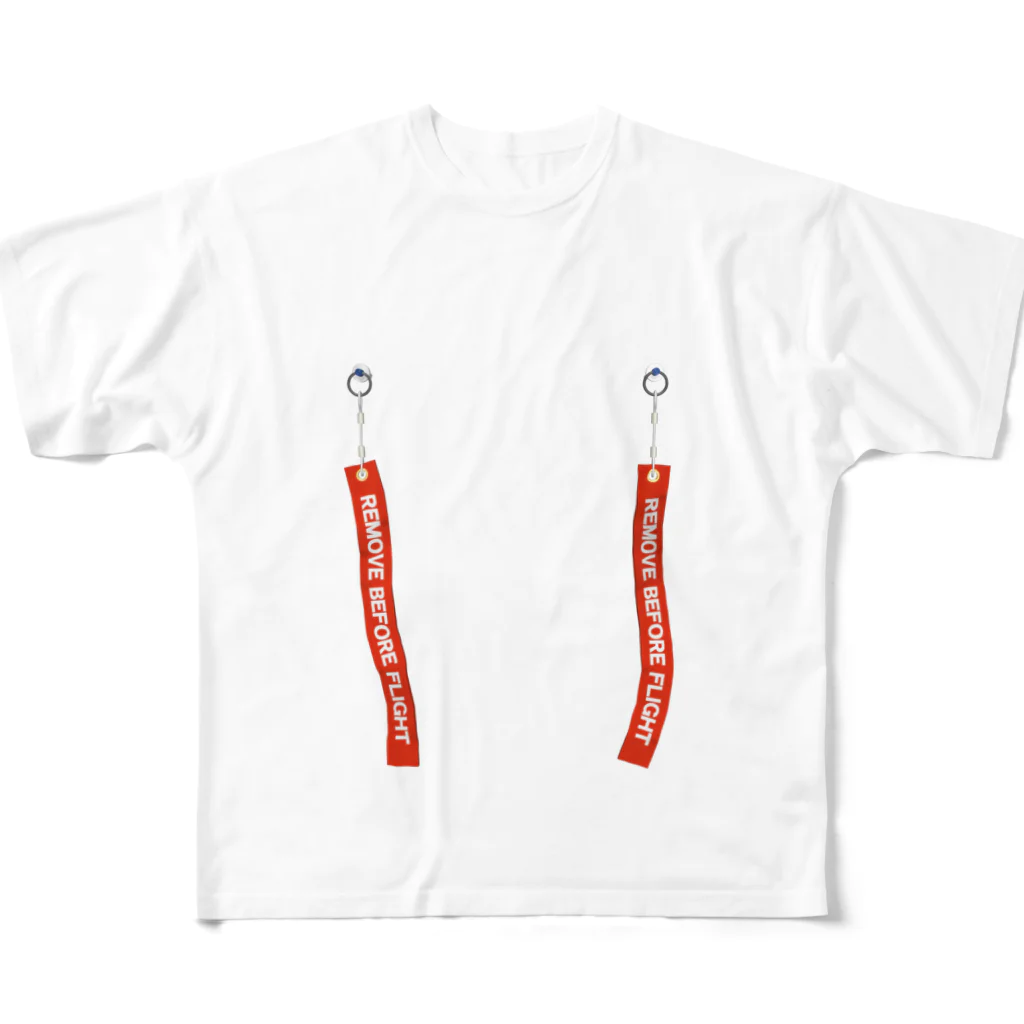 Y.T.S.D.F.Design　自衛隊関連デザインのREMOVE BEFORE FLIGHT All-Over Print T-Shirt