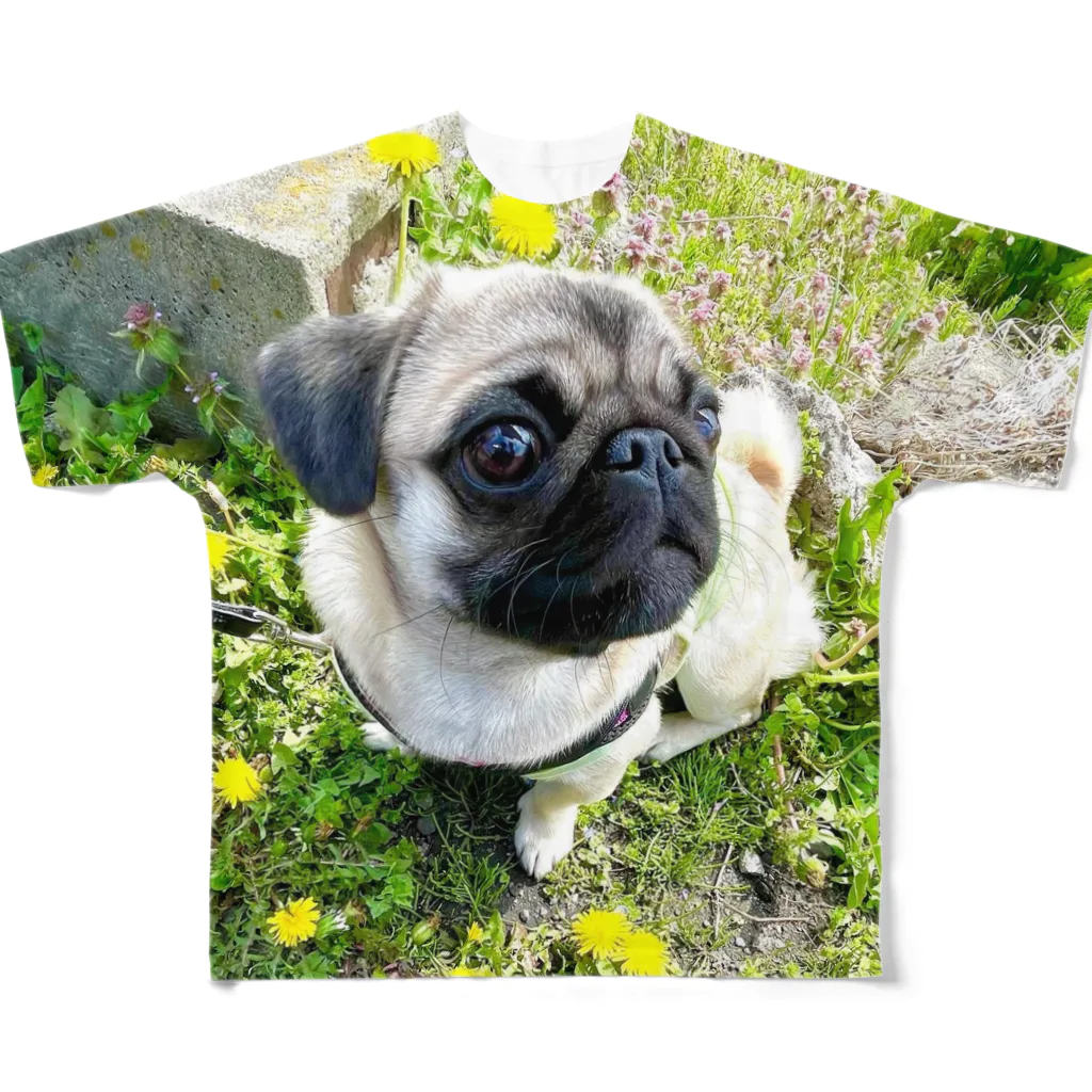 マンモスショップの犬の服 All-Over Print T-Shirt