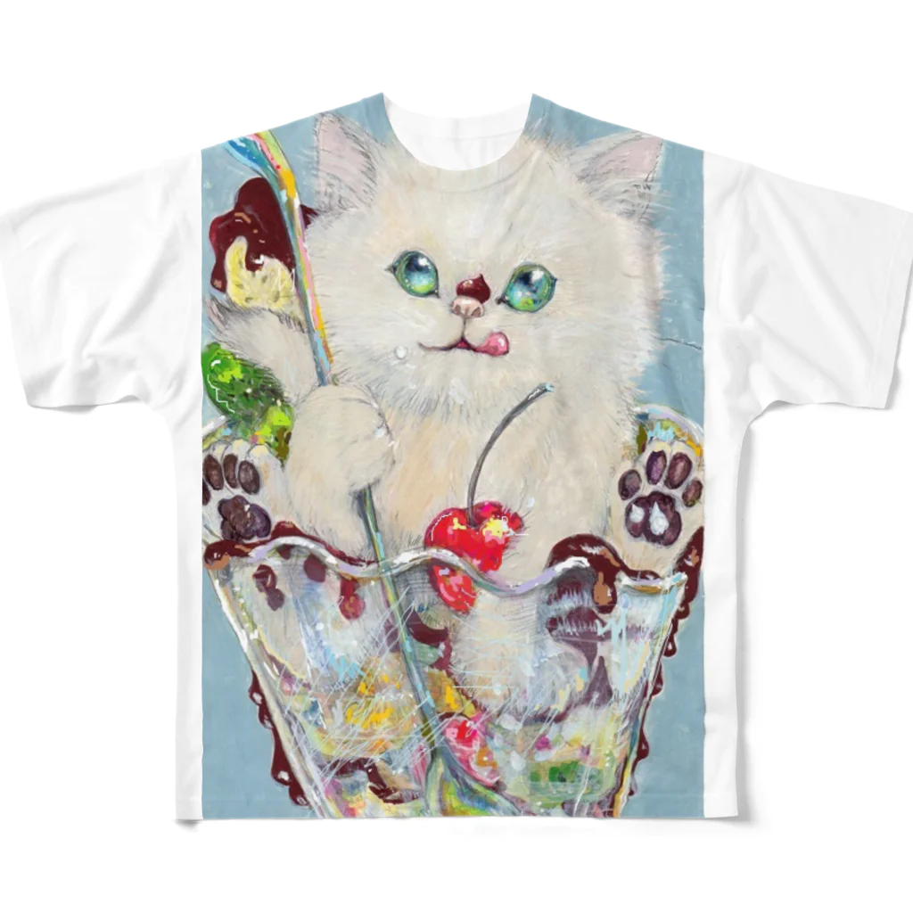 おおかみのしっぽのｓｗｅｅｔｃａｔ All-Over Print T-Shirt