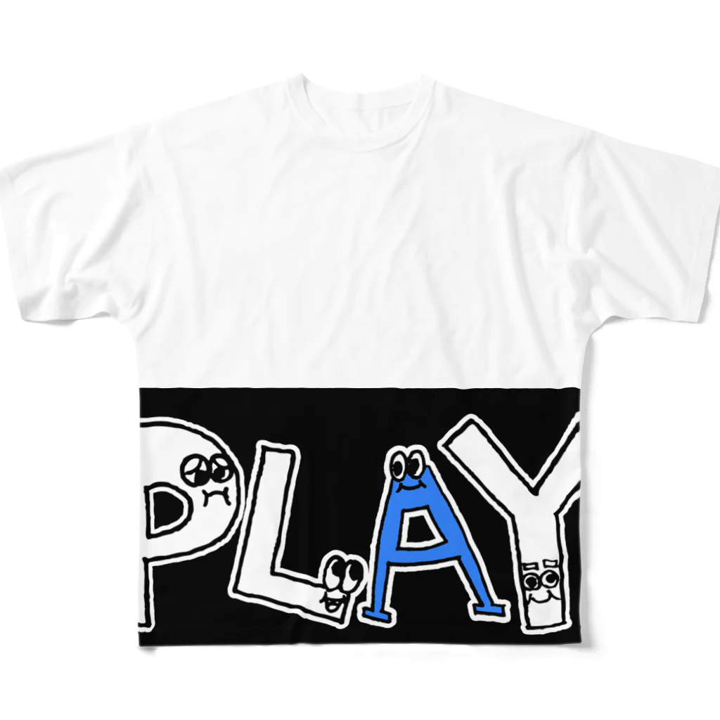 PLAY clothingのPLAY  ALPHABET LOGO ① フルグラフィックTシャツ