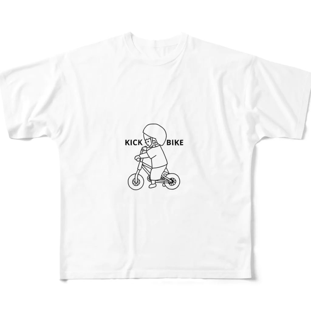 しいな　ゆうこのキックバイク練習中 フルグラフィックTシャツ