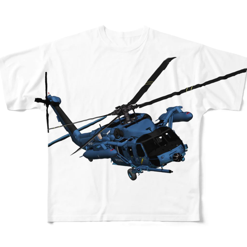 Y.T.S.D.F.Design　自衛隊関連デザインの航空自衛隊　UH-60J　 フルグラフィックTシャツ