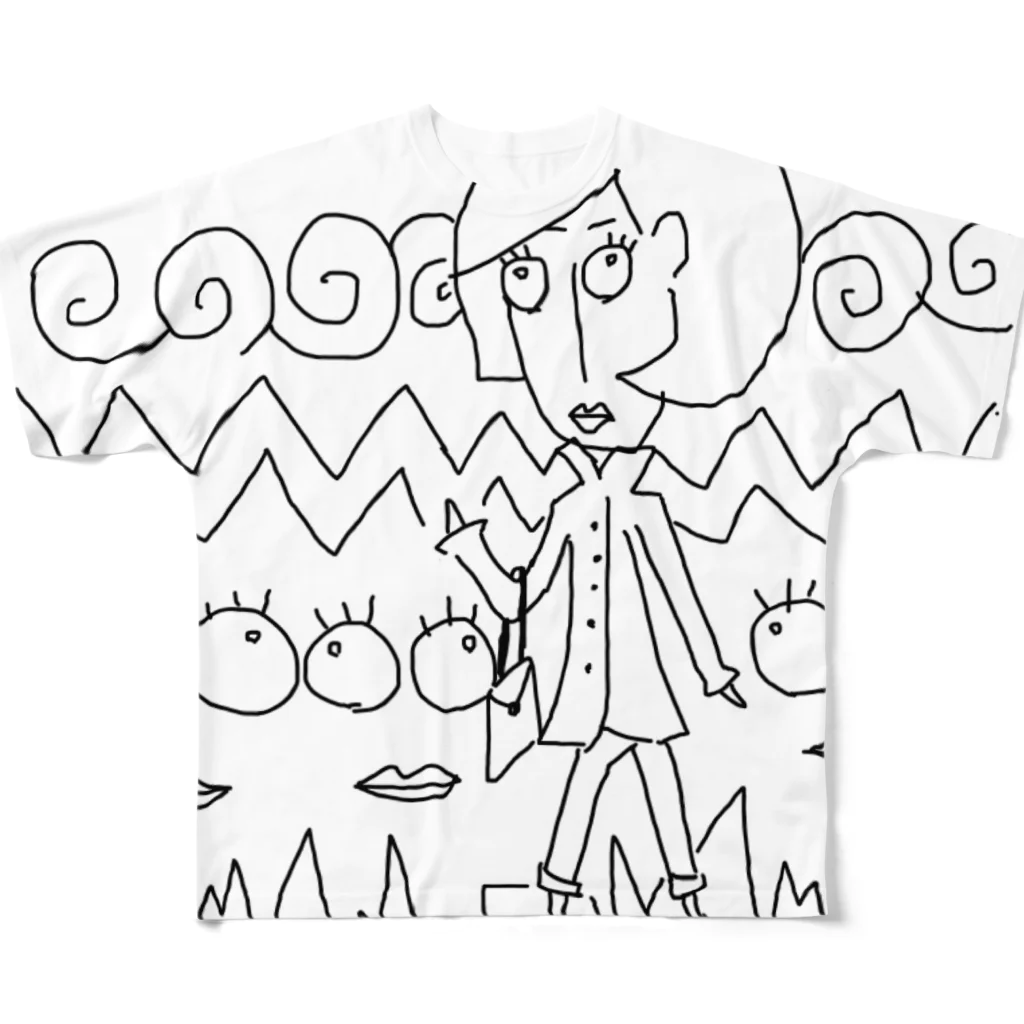 晴田書店のトレンチレディー All-Over Print T-Shirt