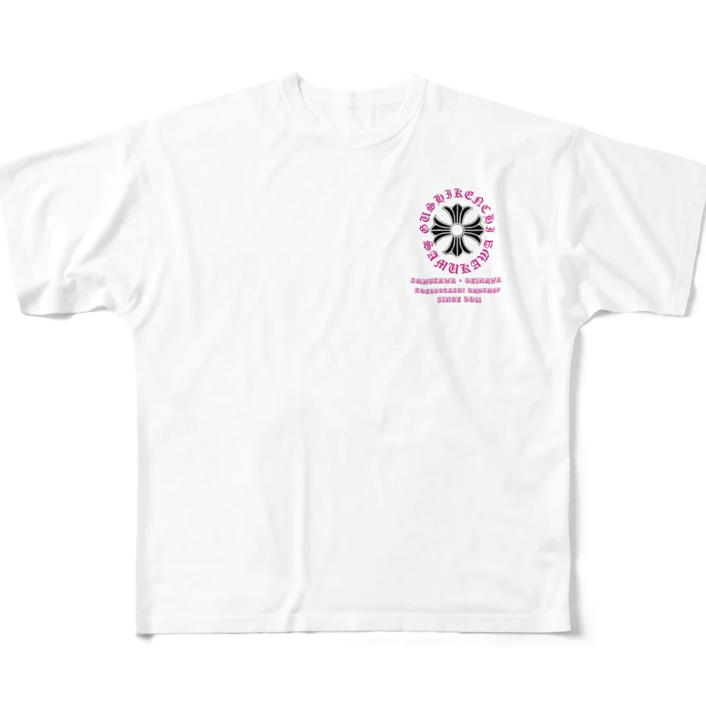 666Candyのgushi フルグラフィックTシャツ