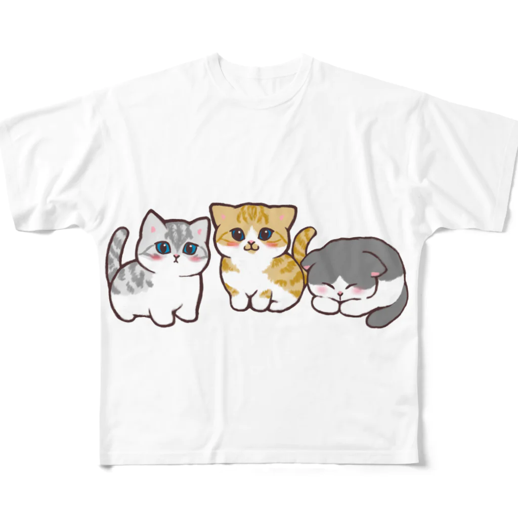 ふわにゃんshopののんびりにゃんず フルグラフィックTシャツ