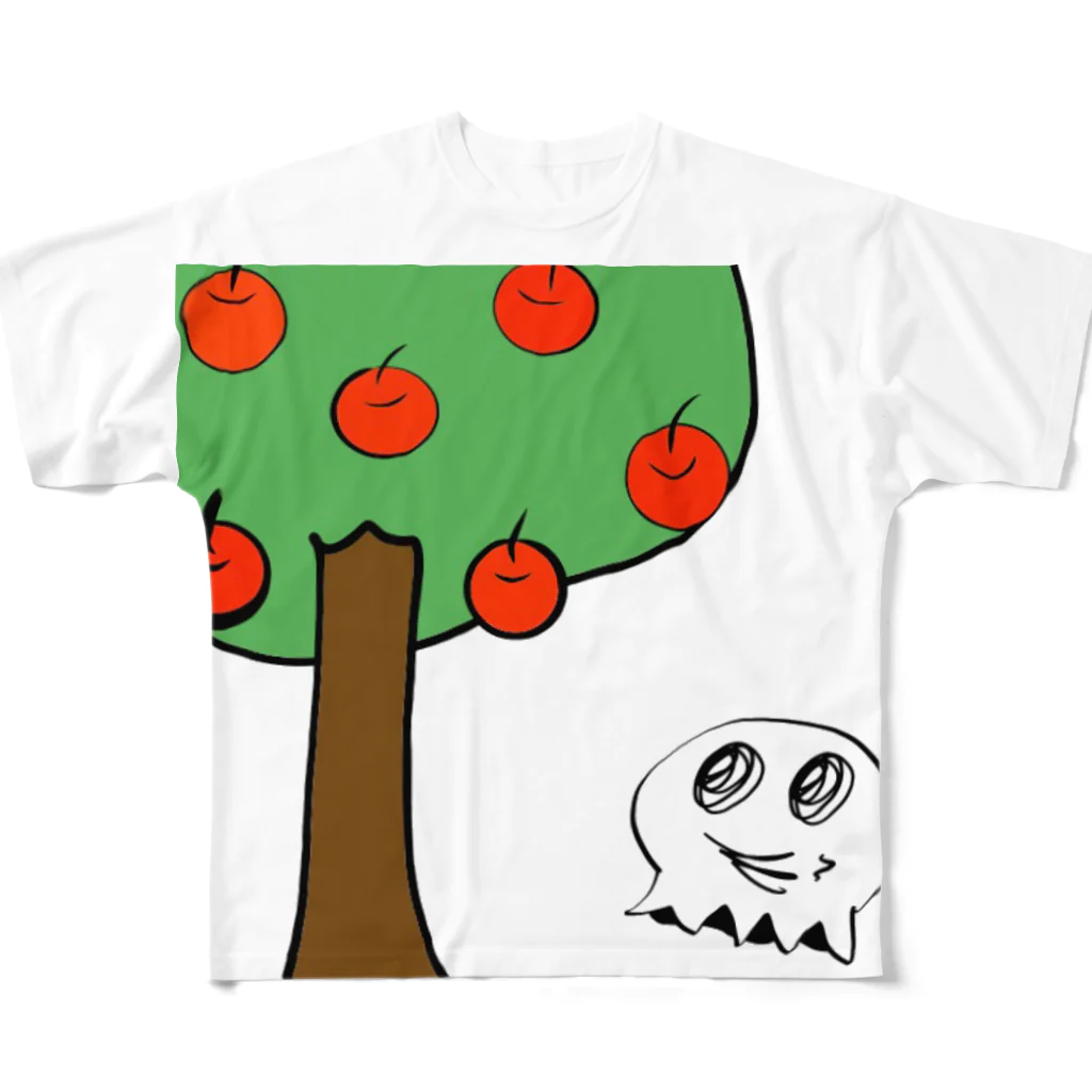SPUROのりんごとSPURO フルグラフィックTシャツ