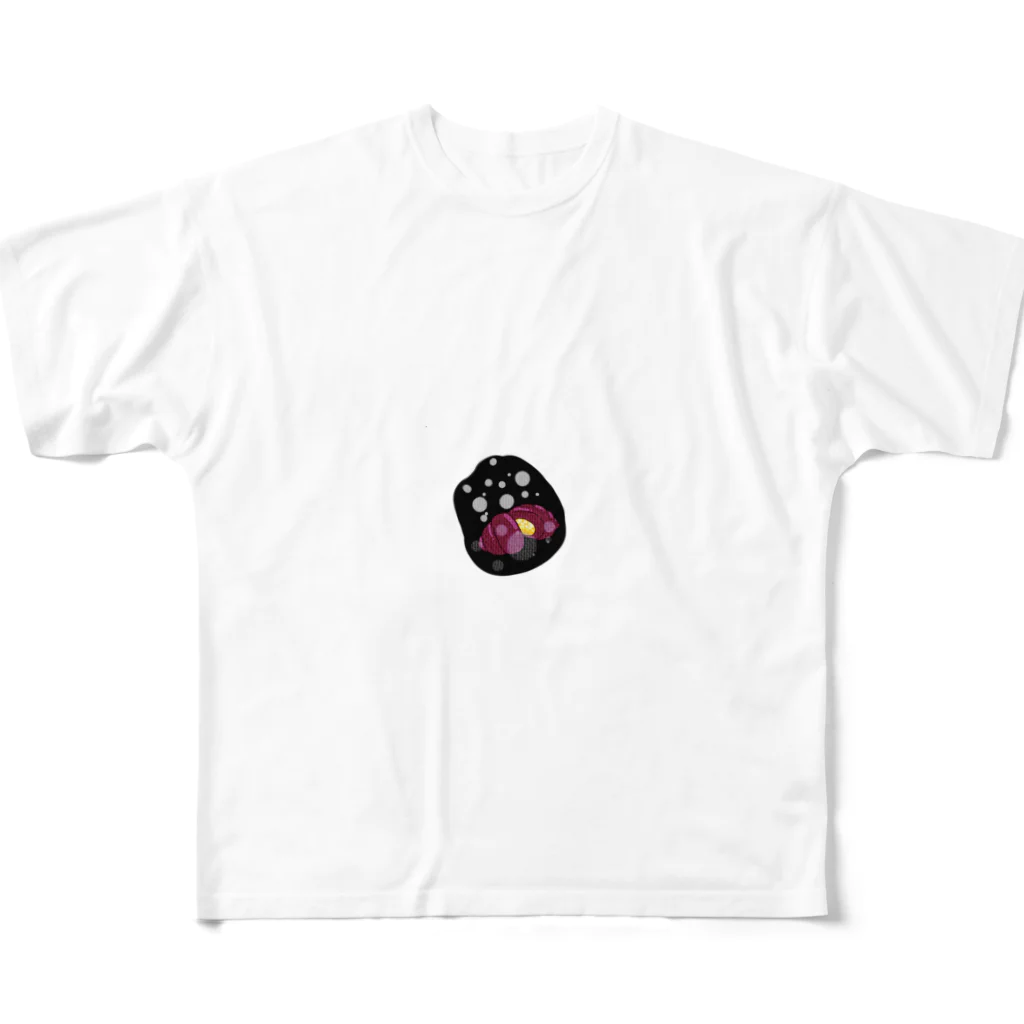 おにーちゃんショップの焼き芋みたいなクロワッサン フルグラフィックTシャツ