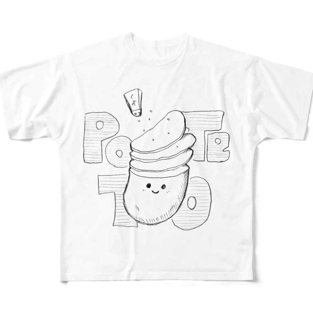 西のよぞらのPOTETO All-Over Print T-Shirt